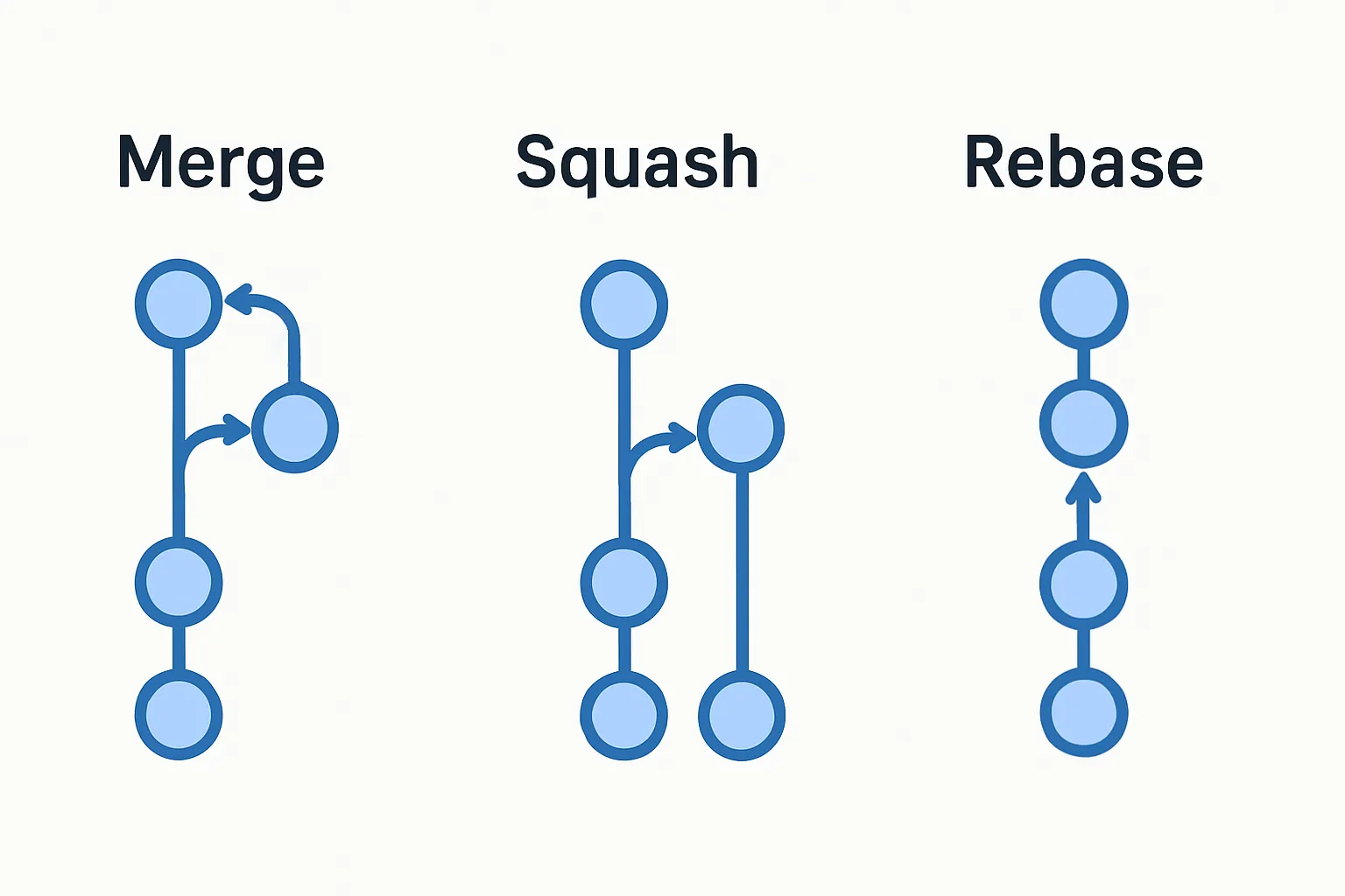 GitHub PR 合併:Merge、Squash、Rebase 的差異與抉擇